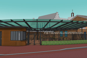 Start bouw van nieuwe fietsenstalling aan de Koornstraat