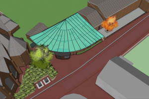 Tijdelijke fietsenstalling bij het Titus Brandsmalyceum